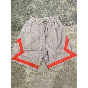 Air Jordan Men Activewear Shorts Medium White Last Shot Diamond Mesh Basketball